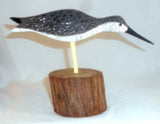 1989 Carved Wood Polychrome Painted Shorebird Decoy Signed Glenn Prince '89