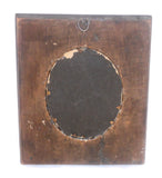 Antique Hand Painted Miniature of a Woman Signed R. Luis Wood Frame