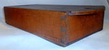 Antique Wood Wooden Primitive Slide Lid Box W/ Flat Profile & Modified Interior