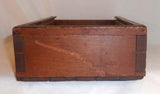 Antique Wood Wooden Primitive Slide Lid Box W/ Flat Profile & Modified Interior
