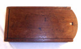 Antique Wood Wooden Primitive Slide Lid Box W/ Flat Profile & Modified Interior