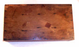 Antique Wood Wooden Primitive Slide Lid Box W/ Flat Profile & Modified Interior