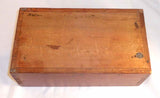 Antique Yellow Pine Wooden Primitive Candle Box with Slide Lid Red Wash Finish