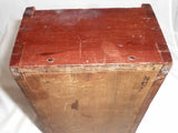 Antique Yellow Pine Wooden Primitive Candle Box with Slide Lid Red Wash Finish