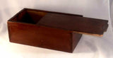 Antique Yellow Pine Wooden Primitive Candle Box with Slide Lid Red Wash Finish