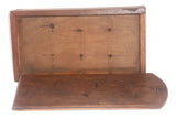 Antique Wood Wooden Primitive Slide Lid Box W/ Flat Profile & Modified Interior