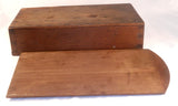 Antique Wood Wooden Primitive Slide Lid Box W/ Flat Profile & Modified Interior