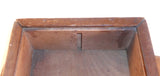 Antique Wood Wooden Primitive Slide Lid Box W/ Flat Profile & Modified Interior