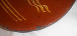 Antique 10 Inch Lead Glazed Yellow Slip Decorated Redware Plate Philadelphia PA