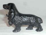 Vintage Cast Iron Figural Painted Bottle Opener Black Cocker Spaniel Dog