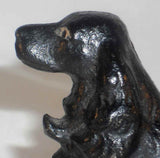Vintage Cast Iron Figural Painted Bottle Opener Black Cocker Spaniel Dog