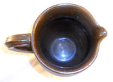 1939 Redware Glazed Large Pitcher Thomas Stahl Light Mottled Dark Greenish Brown