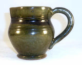 1948 Russell Stahl Redware Creamer Olive Green Lead Glaze Applied Handle