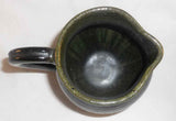 1948 Russell Stahl Redware Creamer Olive Green Lead Glaze Applied Handle