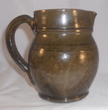 Antique 1938 Thomas Stahl Glazed Redware Pitcher Powder Valley PA For the Grafes