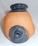 1949 Redware Single Quill Opening Slip Cup or Trailer Glazed Top Russell Stahl