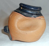1949 Redware Single Quill Opening Slip Cup or Trailer Glazed Top Russell Stahl