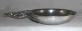 Vintage Pewter Porringer Handle w/ Flowers & Crescents Jay Stauffer of Lititz PA