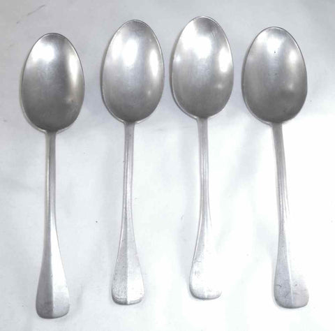 Lot of Four Pewter Tablespoons By Jay Thomas Stauffer Lititz Pennsylvania USA