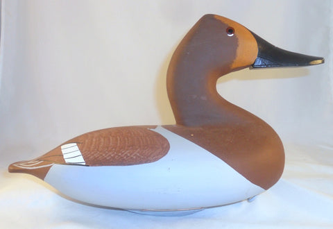 1998 Carved Wood Canvasback Duck Decoy By Bill Streaker North East Maryland