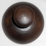 Turned Single Piece Walnut Wood Butter Print Deep Carved Swimming Swan Design