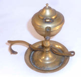 Antique Brass Gimbaled Fluid Lamp Swivel Tank for Hanging Hinged Wick Cover