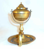 Antique Brass Gimbaled Fluid Lamp Swivel Tank for Hanging Hinged Wick Cover