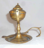 Antique Brass Gimbaled Fluid Lamp Swivel Tank for Hanging Hinged Wick Cover
