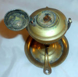 Antique Brass Gimbaled Fluid Lamp Swivel Tank for Hanging Hinged Wick Cover
