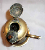 Antique Brass Gimbaled Fluid Lamp Swivel Tank for Hanging Hinged Wick Cover