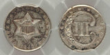 Uncirculated 1851 Three-Cent Uncirculated Silver Coin PCGS Graded MS65