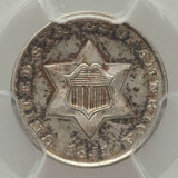 Uncirculated 1851 Three-Cent Uncirculated Silver Coin PCGS Graded MS65
