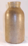 Vintage Salt Glazed Gray Colored Cylindrical Undecorated Stoneware Tall Jar