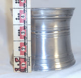 Antique American Pewter Inkwell Glass Insert Attributed to Trask Shop Beverly MA