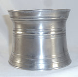 Antique American Pewter Inkwell Glass Insert Attributed to Trask Shop Beverly MA
