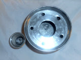 Antique American Pewter Inkwell Glass Insert Attributed to Trask Shop Beverly MA