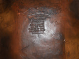 Contemporary Turtle Creek Glazed Redware Plate Long Tailed Bird & Tulip Slip