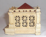 Antique Cast Iron US Treasury Bank Building Still Penny Bank Grey Iron Casting