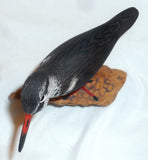 1994 Carved Wood and Painted Shore Bird Driftwood Base John & Patty Waterfield