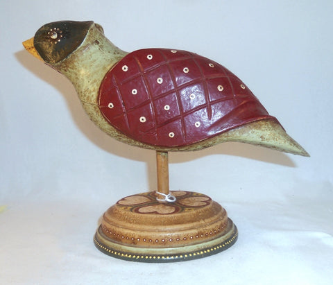2003 Berks County, PA Folk Art Carved Painted Large Whimsical Bird T. K. Morgan