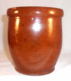 Antique Redware Glazed Storage Jar Shaped Rim Willoughby Smith Womelsdorf PA