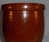 Antique Redware Glazed Storage Jar Shaped Rim Willoughby Smith Womelsdorf PA