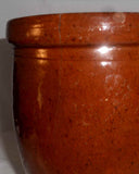 Antique Redware Glazed Storage Jar Shaped Rim Willoughby Smith Womelsdorf PA