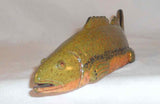 1986 Glazed Redware Folk Art Small Mouth Bass Figurine Williams Berks County PA