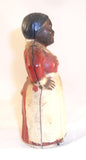 Antique Painted Cast Iron Mammy With Hands on Hips Hubley Still Penny Bank