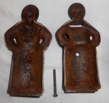 Antique Painted Cast Iron Mammy With Hands on Hips Hubley Still Penny Bank