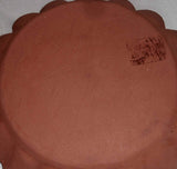 1984 Redware Small Deep Dish Sgraffito Distelfink Tulip Oley Valley Gerald Yoder