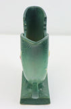 Beautiful Mid 1940s Roseville Pottery Green Zephyr Lily Fan Shaped Vase 205-6"