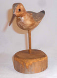 Vintage Carved Wood Polychrome Painted Shorebird Decoy Chuck Abbott Absecon, NJ