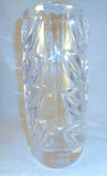 Mid Century Modern Art Vannes France Crystal Vase Leaves Branch Raised Décor